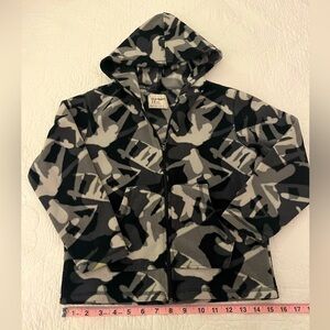 Old Navy Boys Size Small Camo Fleece Hooded Zip Jacket Sweatshirt